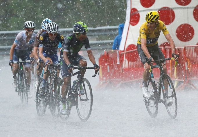 Chris Froome a Nairo Quintana (9. etapa)