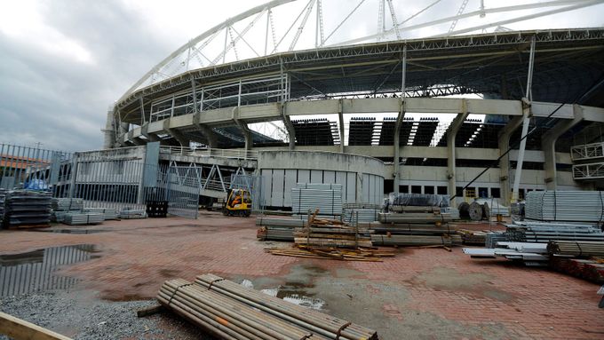 Rozestavěný stadion v Riu