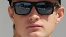 Caterham Formula One driver Marcus Ericsson of Sweden looks on during the first practice session of the Bahrain F1 Grand Prix at the Bahrain International Circuit (BIC) i