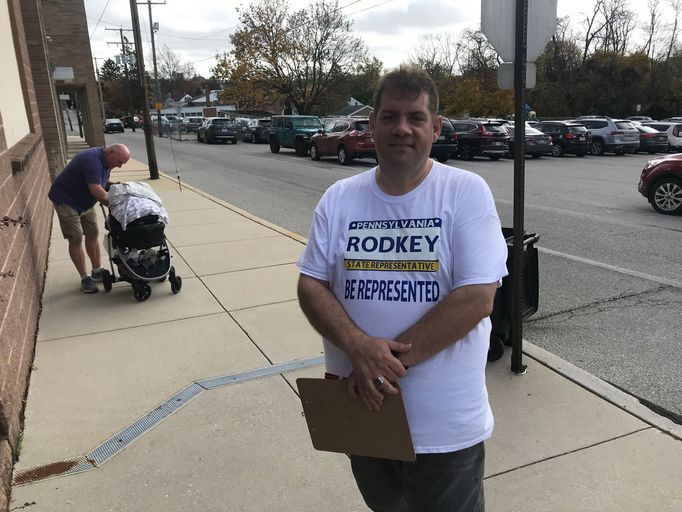 Pastor Chris Rodkey, demokratický kandidát do státního parlamentu Pensylvánie.