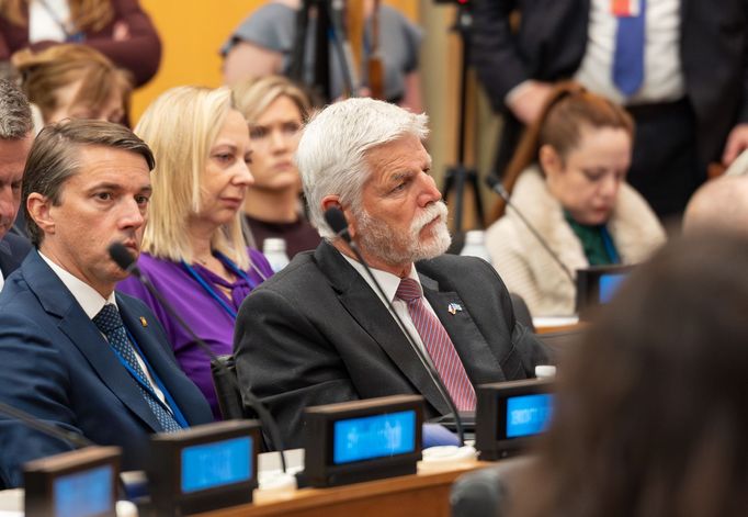 V sídle OSN se jednalo o unesených ukrajinských dětech. Před delegáty promluvil nejen ukrajinský prezident Volodymyr Zelensky se svou chotí, ale i prezident Petr Pavel.