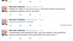 Premiéru Sobotkovi se někdo naboural do Twitteru