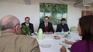 Setkání se živnostníky a podnikateli v Hluboké nad Vltavou.