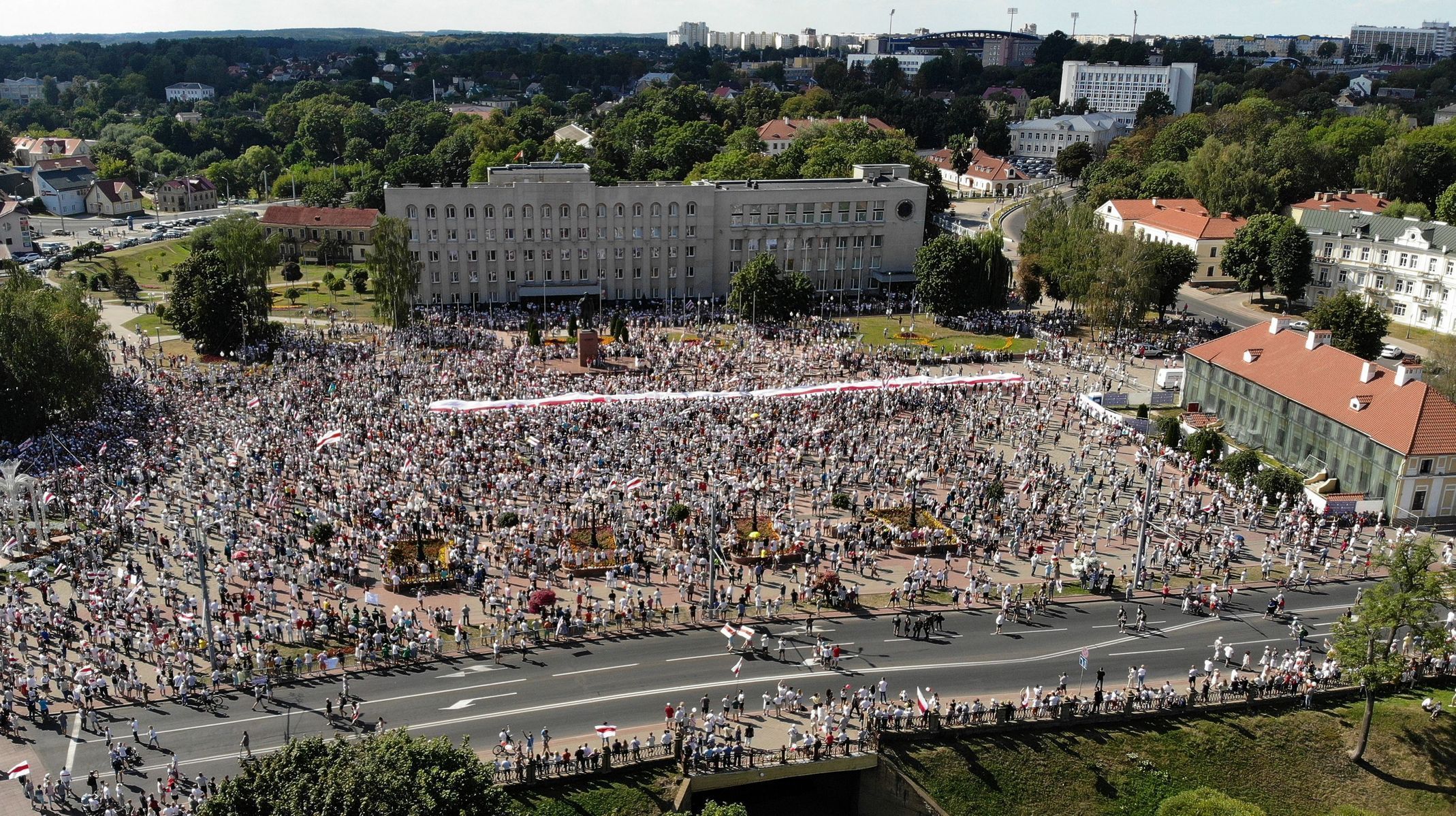 bělorusko protest demonstrace minsk protivládní