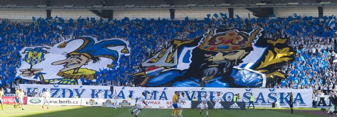 fotbal, Fortuna:Liga 2018/2019, Ostrava - Opava, choreo, fanoušci Baníku