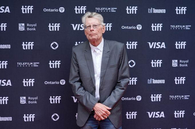 Spisovatel Stephen King na torontské premiéře filmu Chuckův život.