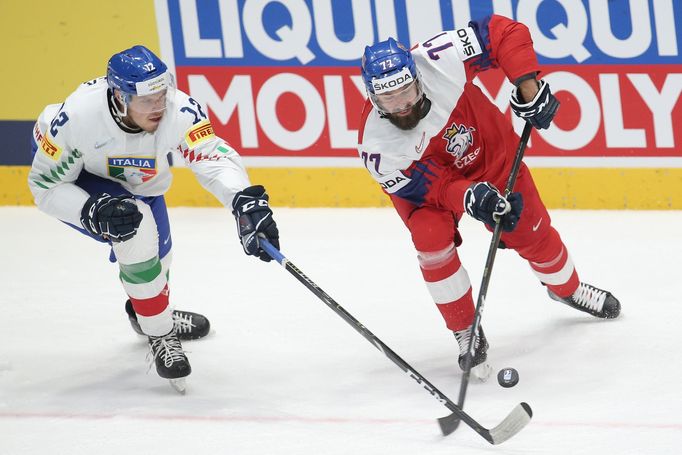 Ivan Tauferer a Milan Gulaš v zápase Česko - Itálie na MS 2019