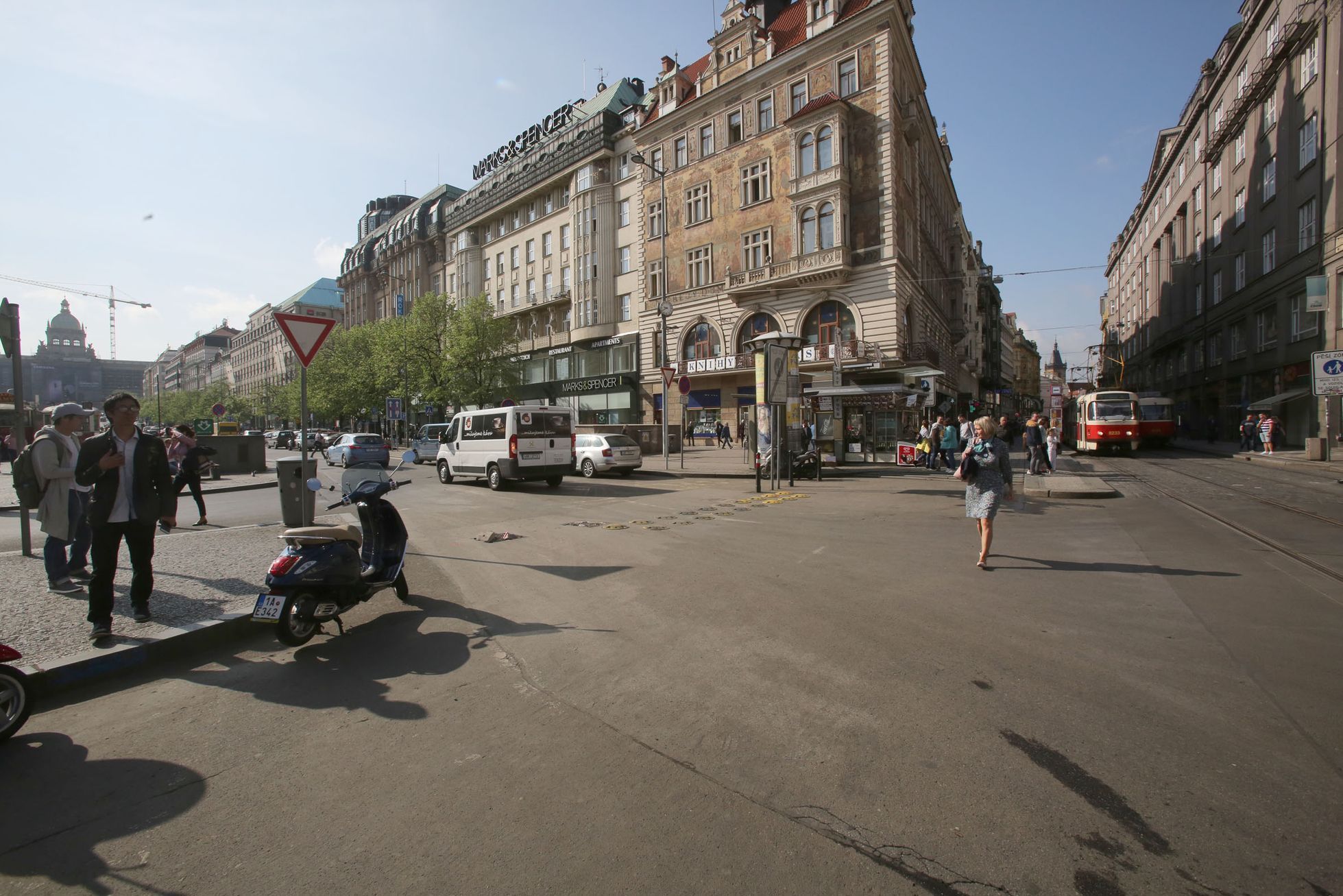 Tramvaje na Václavské náměstí
