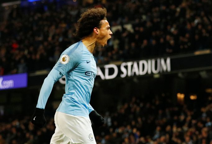 Manchester City se raduje z branky Leroye Saného