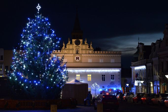 Vánoční strom v Havlíčkově Brodě.