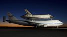 The Space Shuttle Endeavour and NASA's Shuttle Carrier Aircraft rest on the tarmac at Ellington Field in Houson, Texas in the late evening hours of September 19, 2012 before departure for California in this NASA handout photo. REUTERS/NASA/Bill Stafford/Handout (UNITED STATES - Tags: SCIENCE TECHNOLOGY TRANSPORT) THIS IMAGE HAS BEEN SUPPLIED BY A THIRD PARTY. IT IS DISTRIBUTED, EXACTLY AS RECEIVED BY REUTERS, AS A SERVICE TO CLIENTS. FOR EDITORIAL USE ONLY. NOT FOR SALE FOR MARKETING OR ADVERTISING CAMPAIGNS Published: Zář. 20, 2012, 6:43 odp.