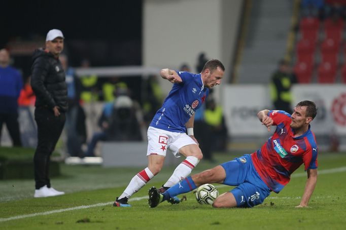 Tomáš Chorý v zápase první ligy Plzeň - Slavia.