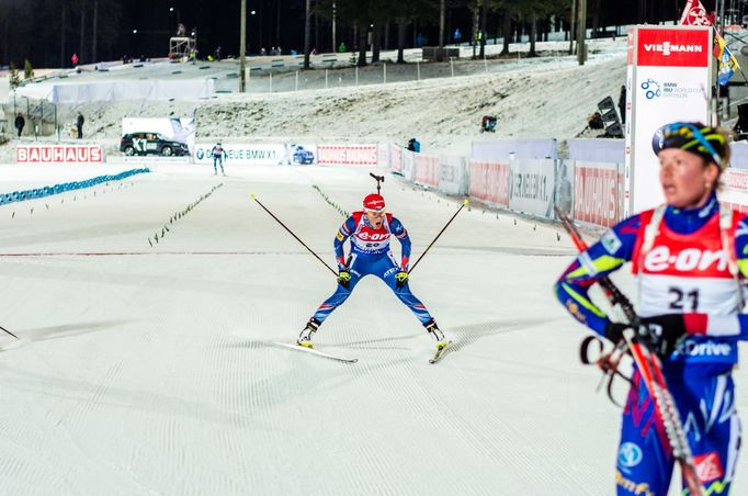 SP v Östersundu, 15 km Ž: Veronika Vítková a Dorin Habertová (21)