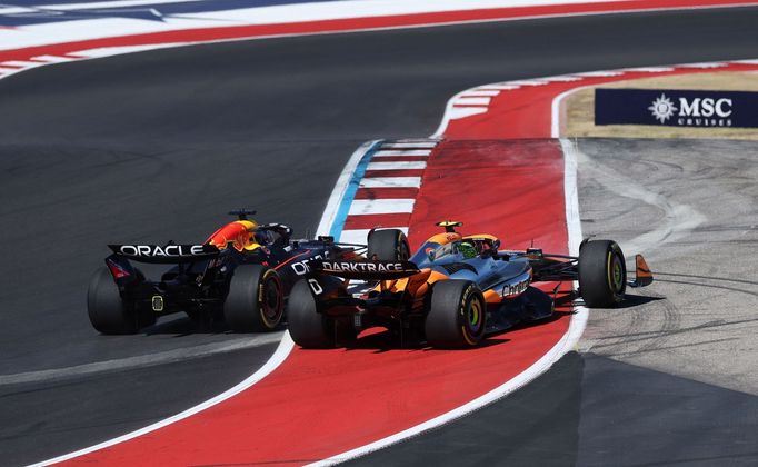 Max Verstappen, Red Bull a Lando Norris, McLaren ve VC USA F1 2024