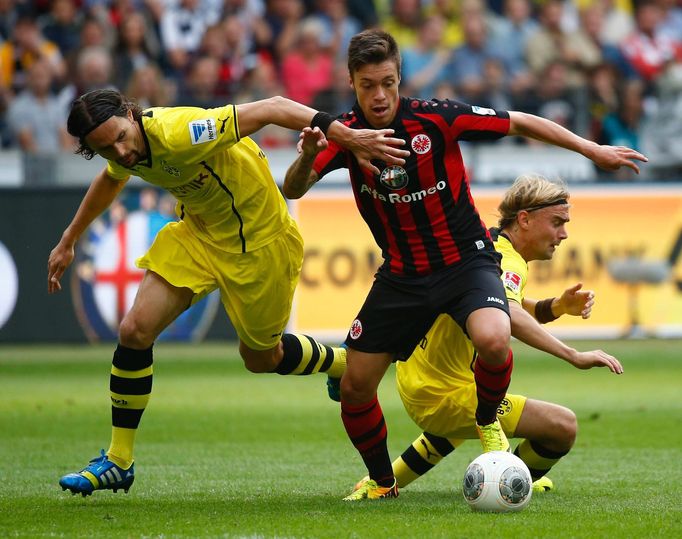 Václav Kadlec v zápase s Borussií Dortmund