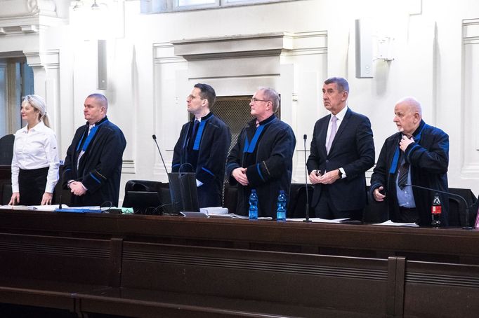 Andrej Babiš u soudu kvůli kauze Čapí hnízdo.