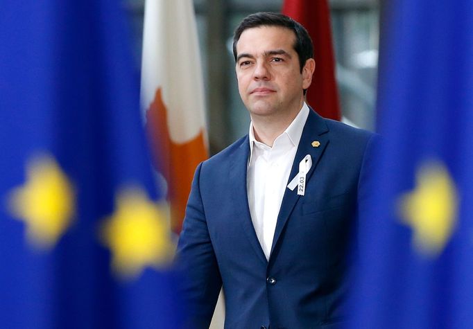 Řecký premiér Alexis Tsipras na summitu EU.