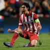 Atletico Madrid's Tiago celebrates the goal of team mate Lopez against Chelsea during their Champions League semi-final second leg soccer match at Stamford Bridge stadium in London