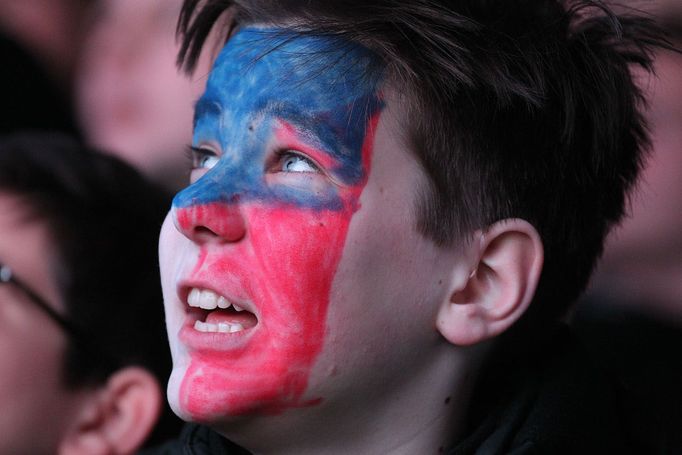 Česko - Slovensko: fandění v Olympijském parku v Praze