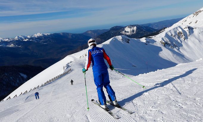 Areál Rosa Chutor nedaleko Krasné Poljany. Zde se budou v roce 2014 konat zimní olympijské hry (Soči).