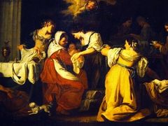 Karel Škréta: Narození P. Marie; nedatováno; olej na plátně; 58 x 88 cm