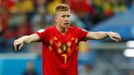 Kevin de Bruyne v semifinále MS 2018 Francie - Belgie