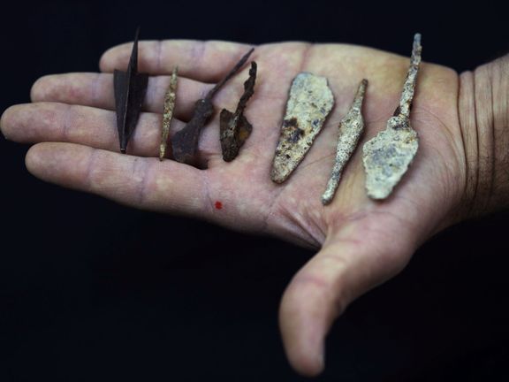 Starověké předměty, nalezené u Mrtvého moře.