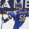 Erik Gustafsson slaví v zápase Česko - Švédsko na MS 2019