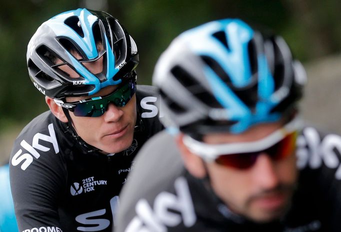 Christopher Froome trénuje na Tour de France 2014