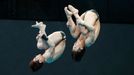 Diving - FINA Diving World Cup 2021 and Tokyo 2020 Olympics Aquatics Test Event - Tokyo Aquatics Centre, Tokyo, Japan - May 1, 2021 South Korea's Yeongnam Kim and Haram W