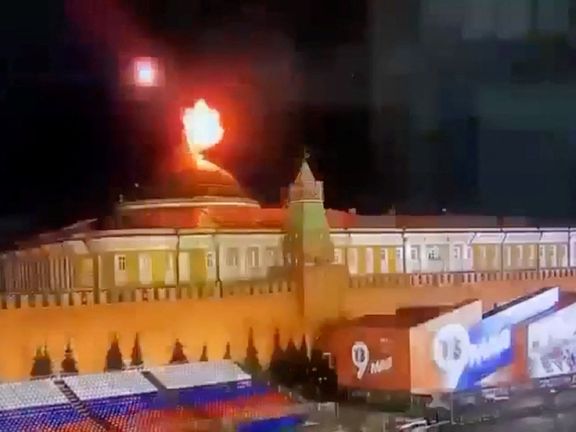Výbuch dronů nad Kremlem. 