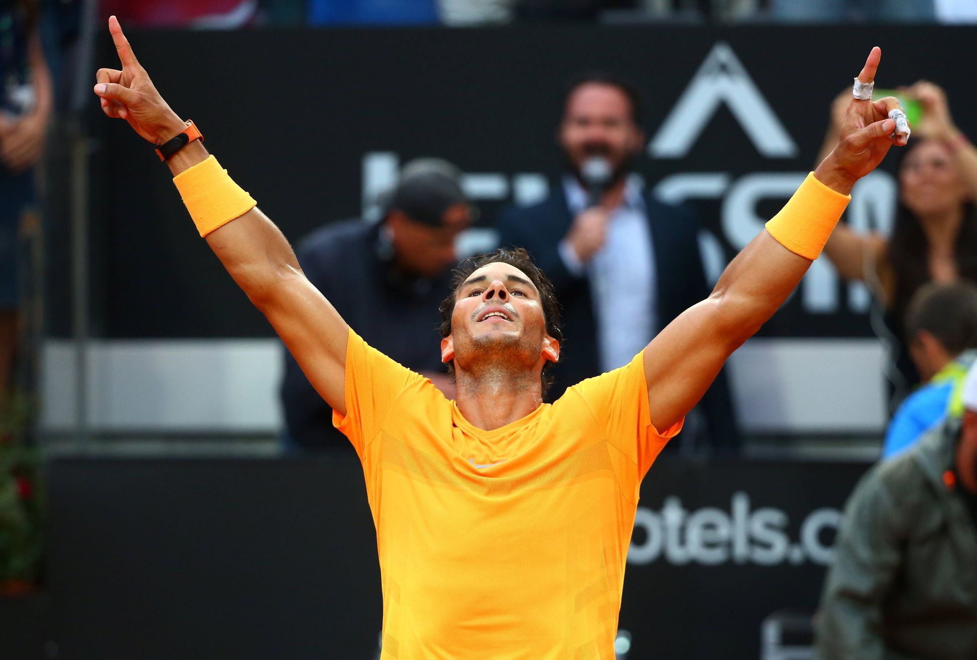 Rafael Nadal slaví titul v Římě 2018
