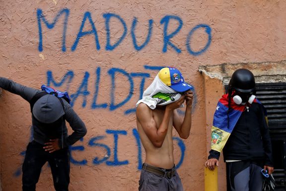 Demonstrace ve Venezuele.