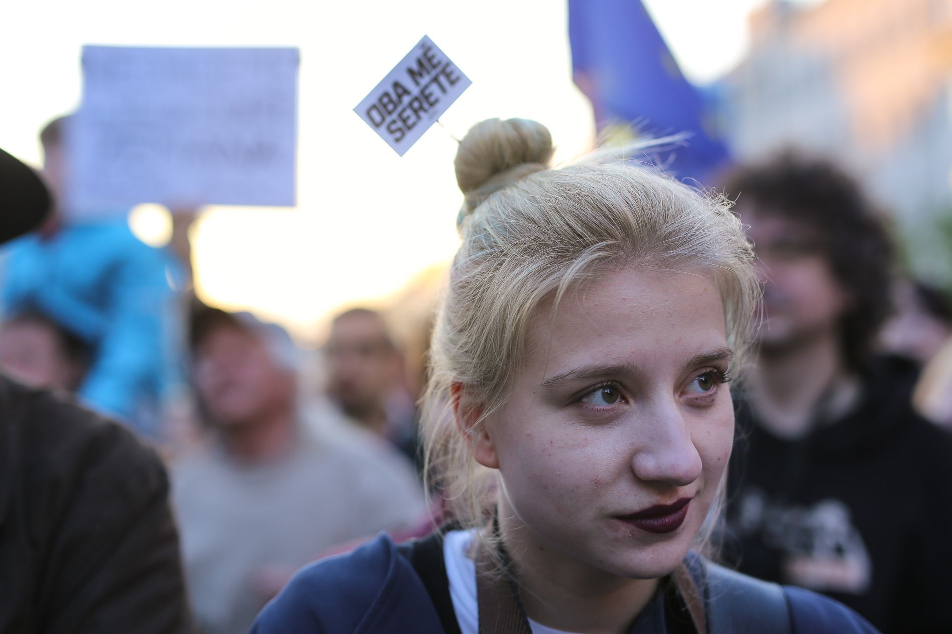 Demonstrace Proč? Proto! na Václavském náměstí proti Babišovi a Zemanovi.