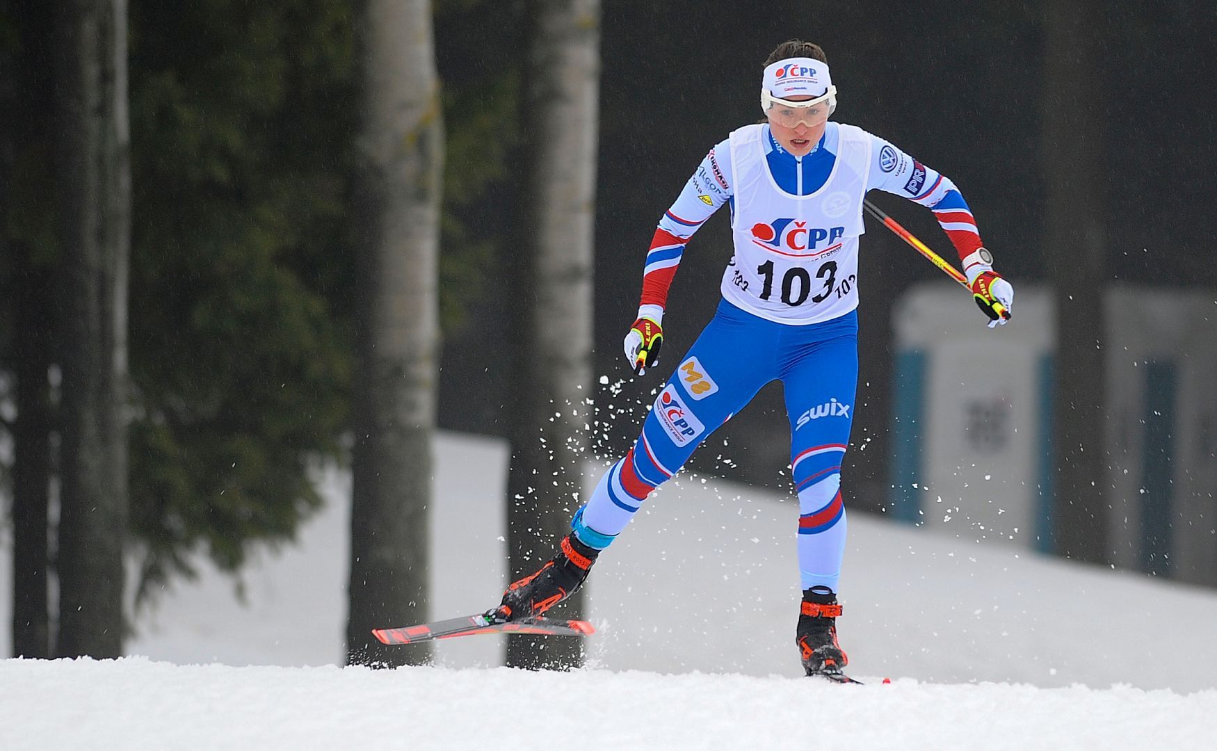 Závod žen na 10 km s hromadným starem volně v rámci Mistrovství ČR v běhu na lyžích v Novém Městě na Moravě