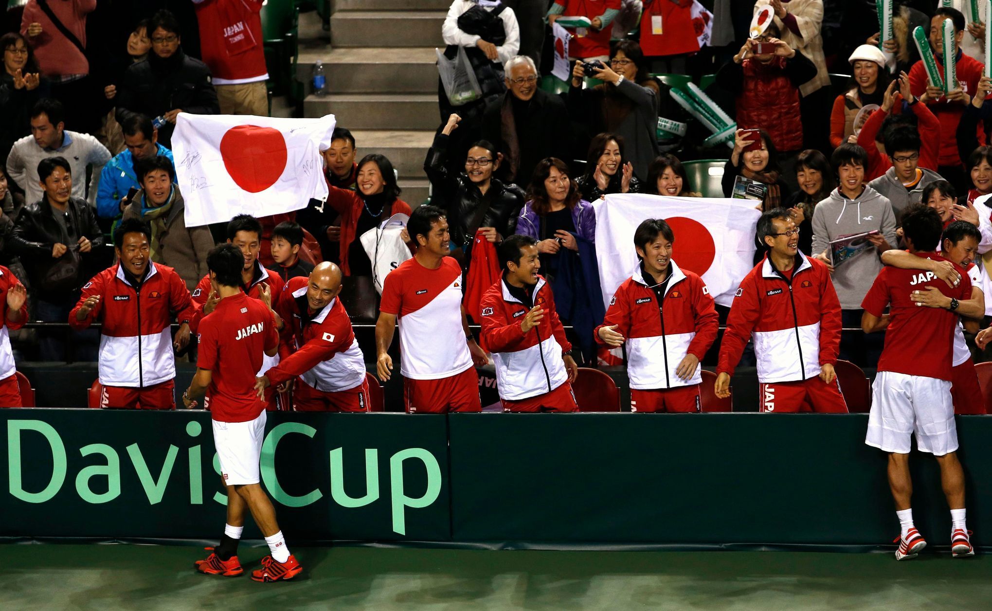 Davis Cup: Kei Nišikori a Jasutaka Učijama