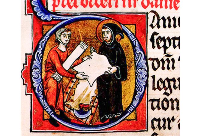 lustrační kresba ze středověké kroniky. Nedatováno