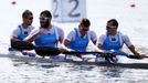 OH 2016, rychlostní kanoistika - K4, 1000 m: Jan Štěrba, Josef Dostál, Lukáš Trefil a Daniel Havel