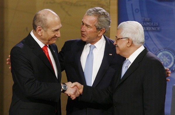 Olmert, Abbás, Bush