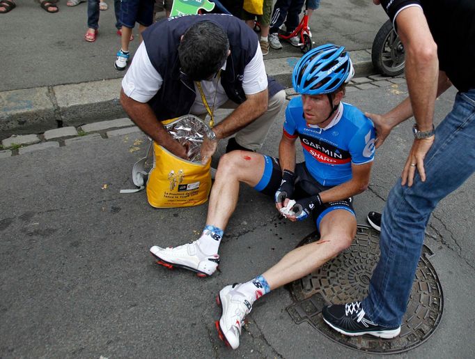 Pády a vítězové Tour de France 2012