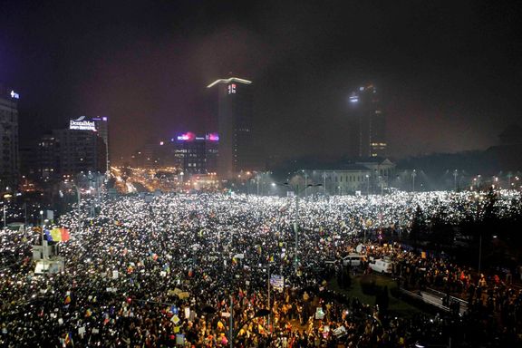 V neděli 5. února zaplavil ulice Bukurešti rekordně početný dav.