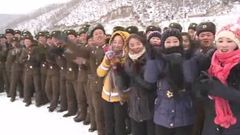 Video ze slavnostního otevření ski areálu v Severní Korey