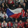 Čeští fanoušci v zápase Česko - Rusko na MS 2019