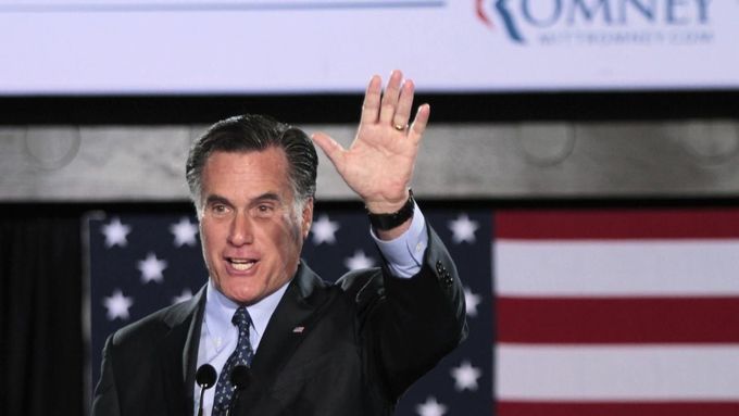 Mitt Romney po vítězství v primárkách ve Wisconsinu.