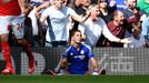 Chelsea's Eden Hazard and fans appeal for a penalty