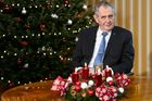 Miloš Zeman při vánočním poselství v roce 2021.