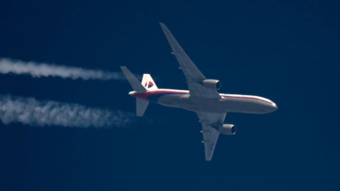 Boeing 777 Malaysia Airlines, let MH-17 při přeletu Polska.