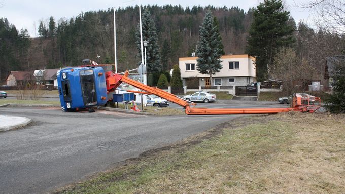Převrácená plošina v obci Horní Bečva