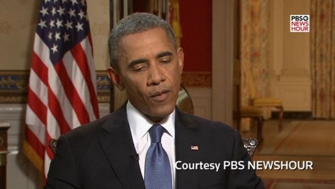 Obama hovoří o možném útoku na Sýrii.