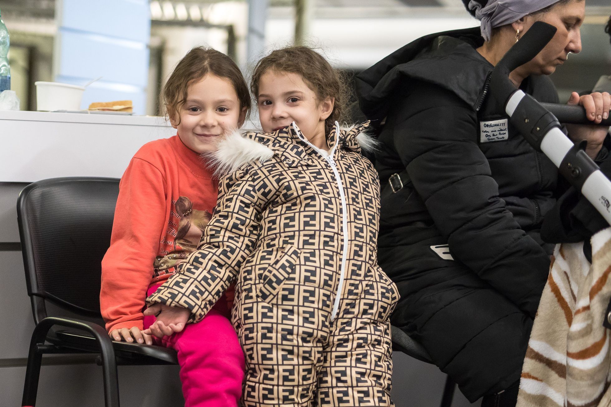 Ukrajinští uprchlíci v Kongresové centrum v Praze - uprchlické centrum